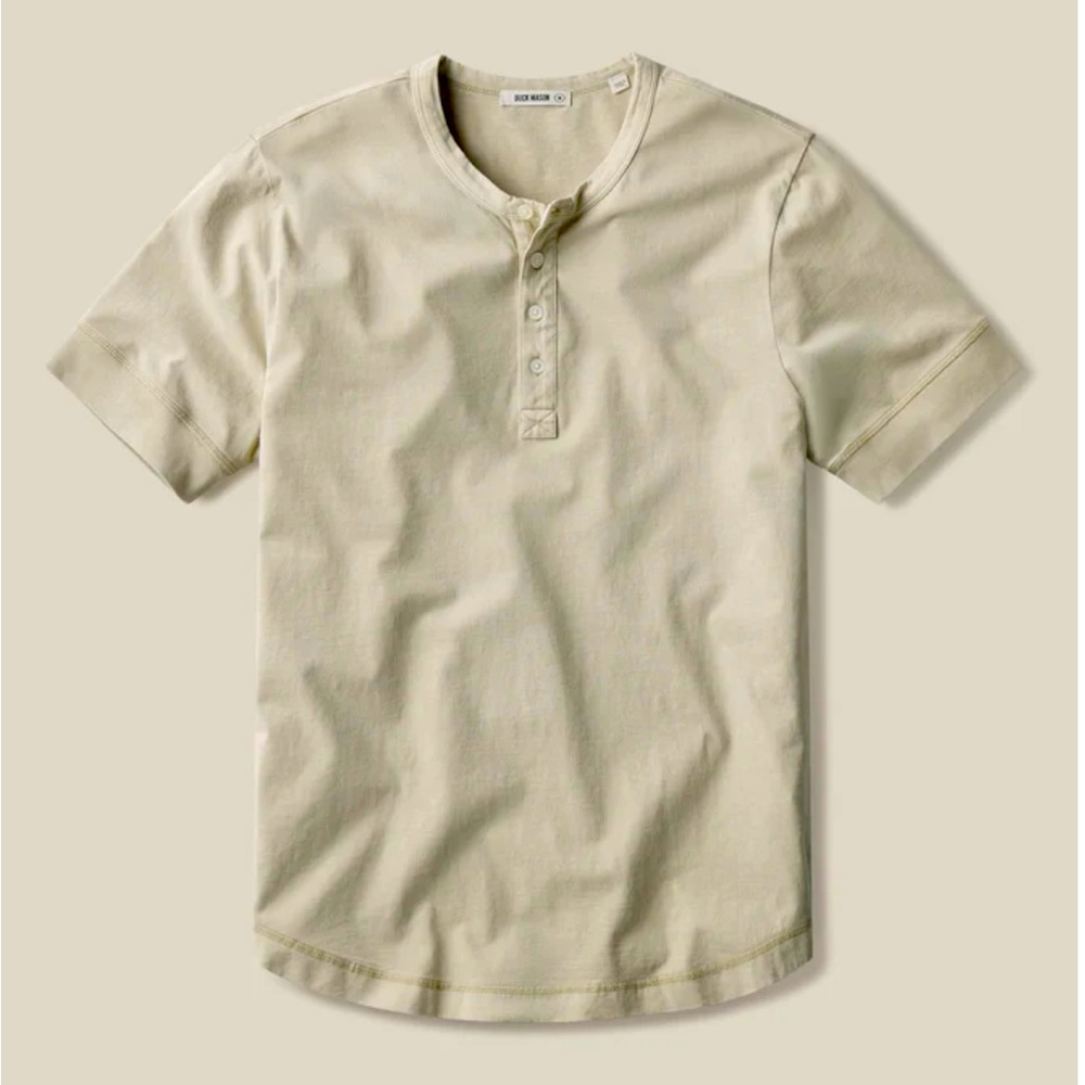 NEVER WORN Buck Mason- Short Sleeve Pima Cotton Henley -Size M
